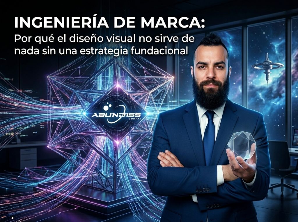Planos y elementos visuales que representan la ingeniería de marca