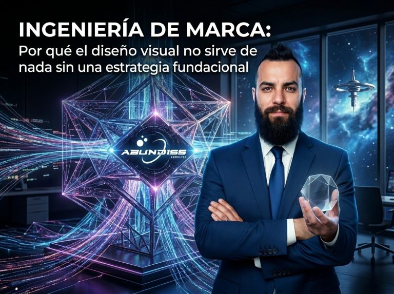 Planos y elementos visuales que representan la ingeniería de marca
